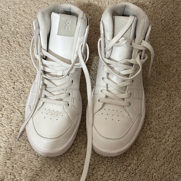 Roger clubhouse mid sneakers  Size USW8 All white Used - Picture 4 of 9